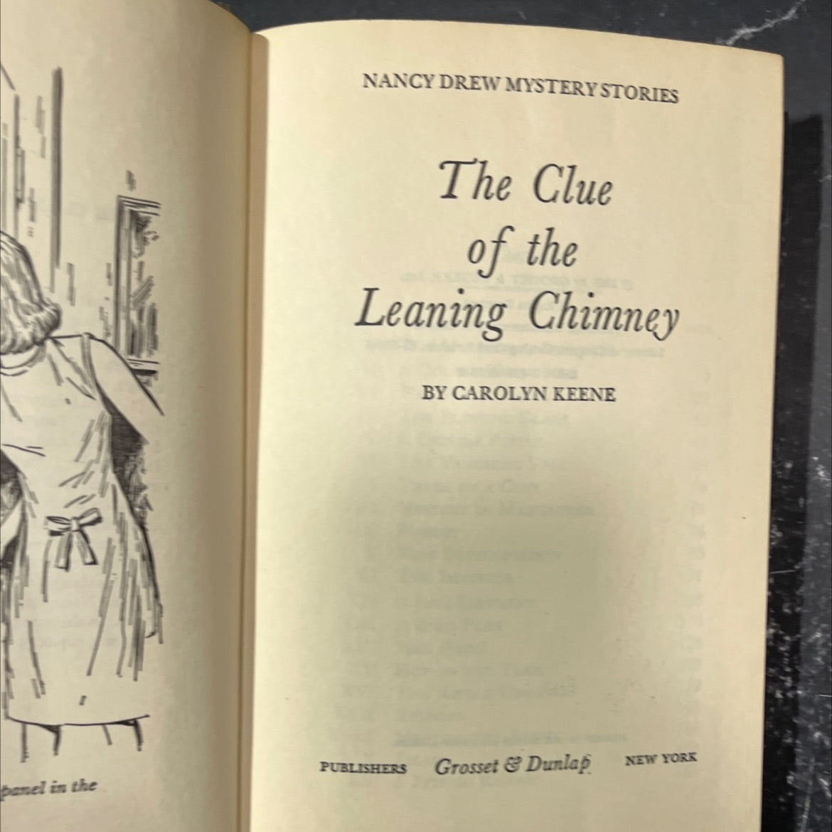 the clue of the leaning chimney book, by carolyn keene, 1967 Hardcover image 2