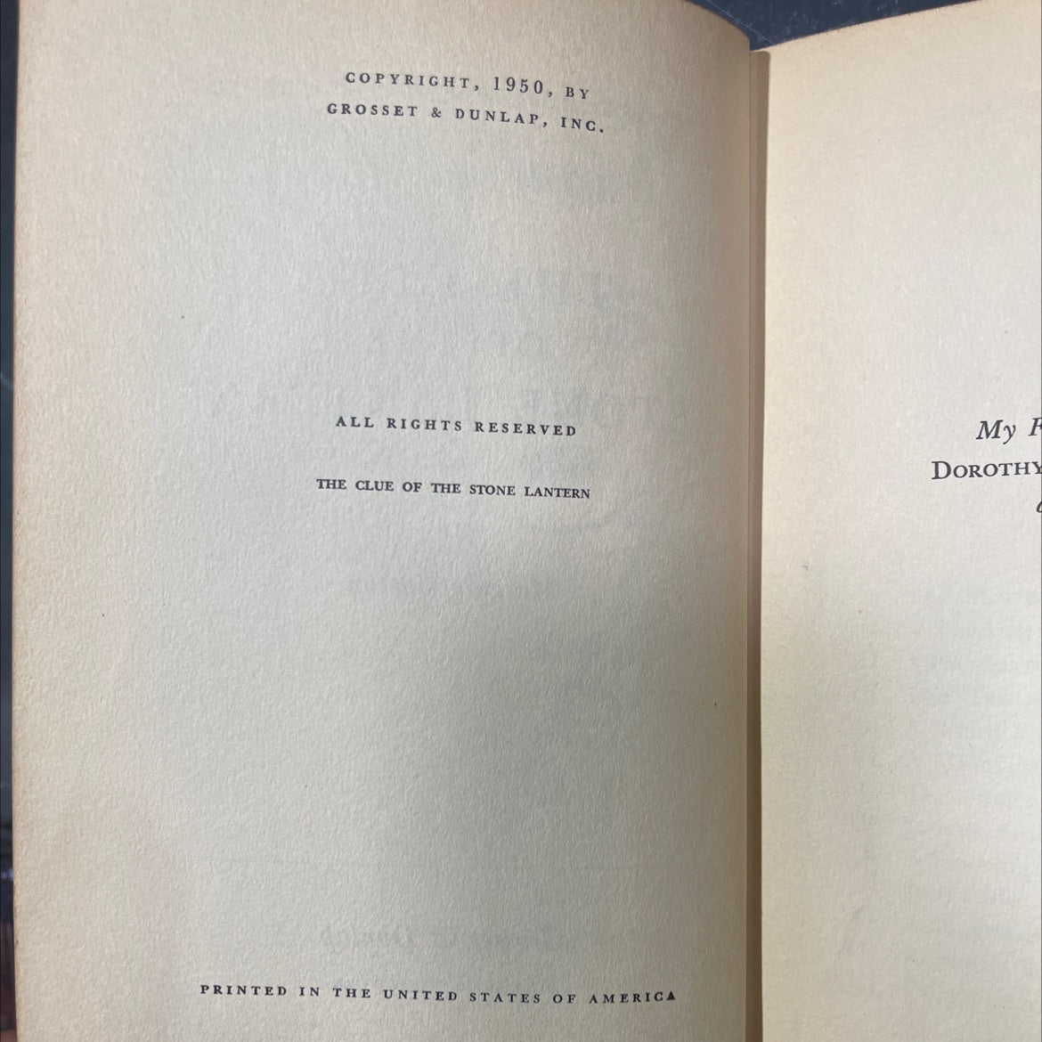 the clue of the stone lantern book, by Margaret Sutton, 1950 Hardcover image 3