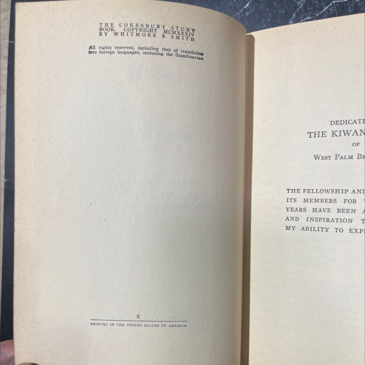 the cokesbury stunt book book, by arthur m. depew, 1934 Hardcover image 3