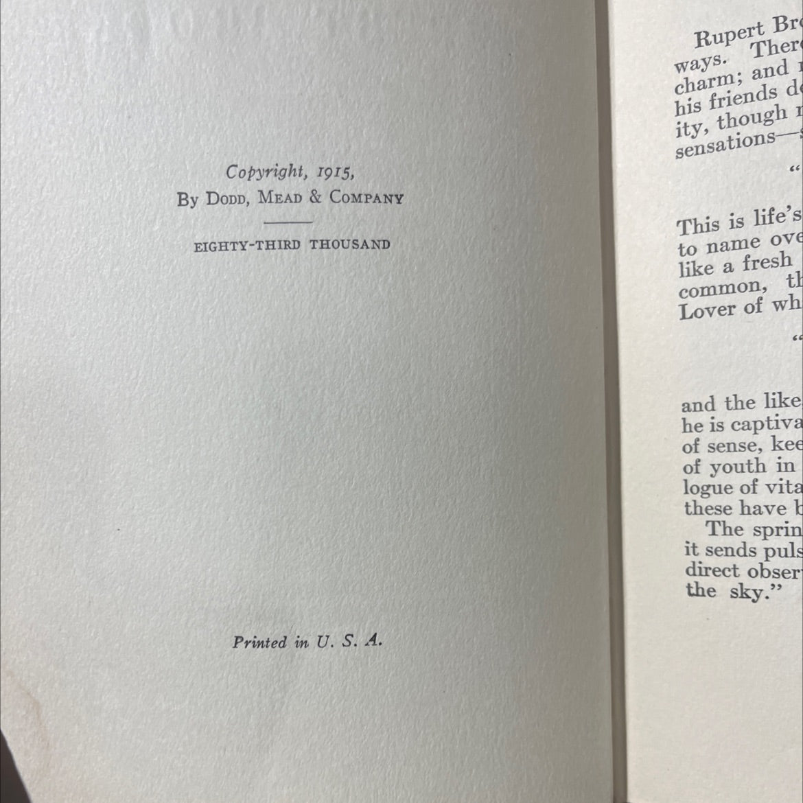 the collected poems of rupert brooke book, by rupert brooke, 1925 Hardcover image 3