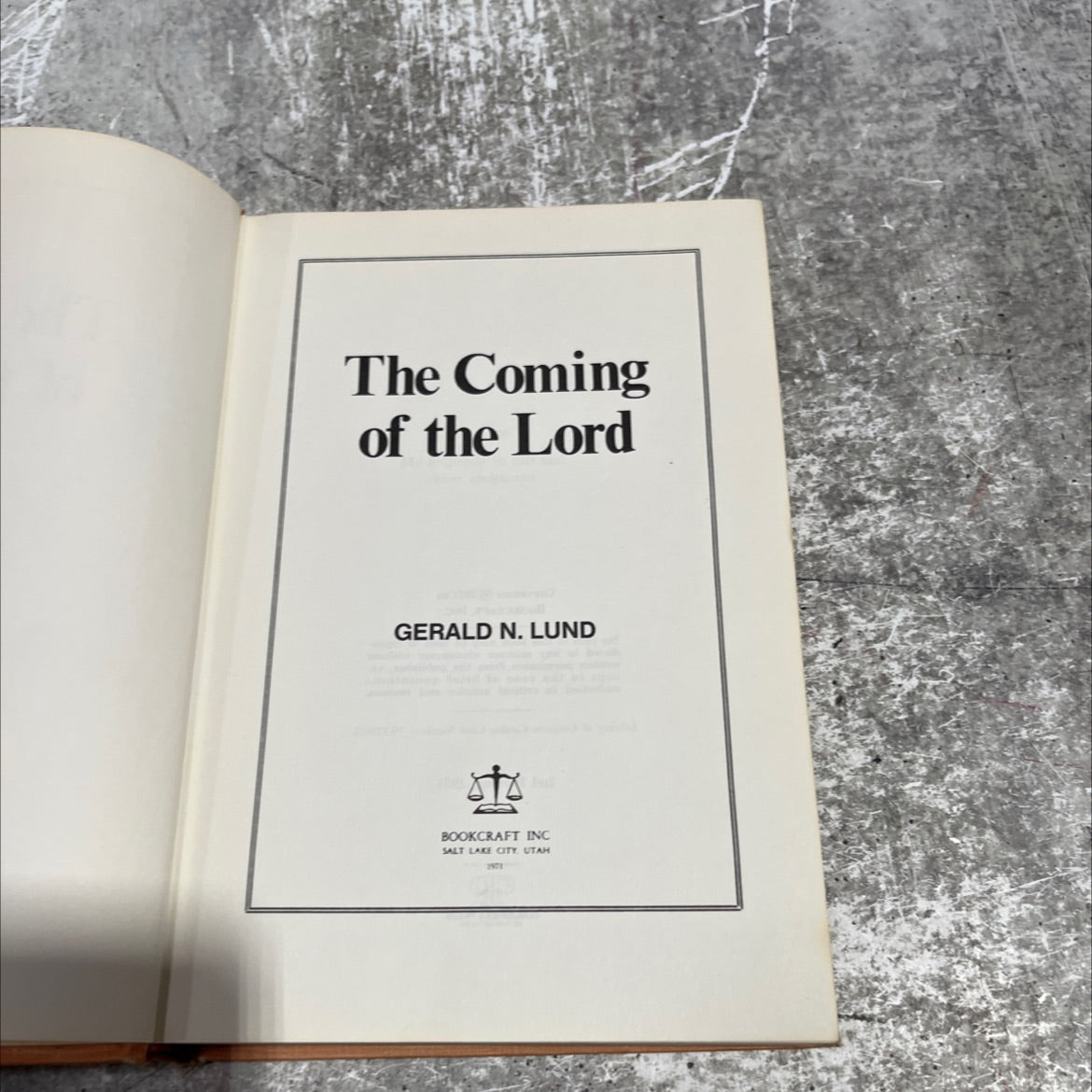 the coming of the lord book, by gerald n. lund, 1978 Hardcover image 2
