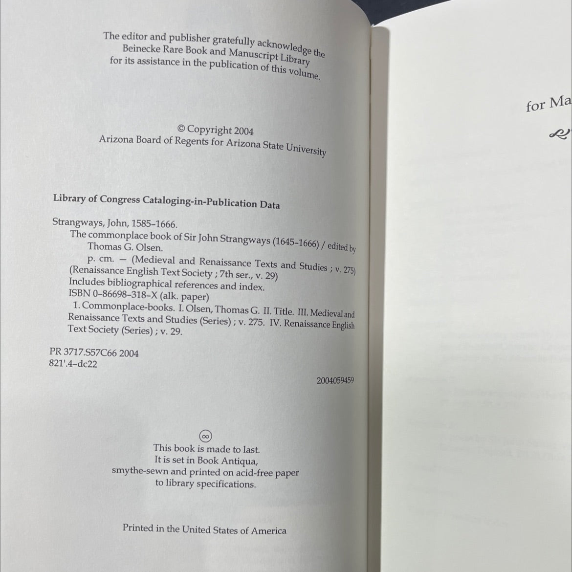 the commonplace book of sir john strangways book, by John Strangways, 2004 Hardcover image 3