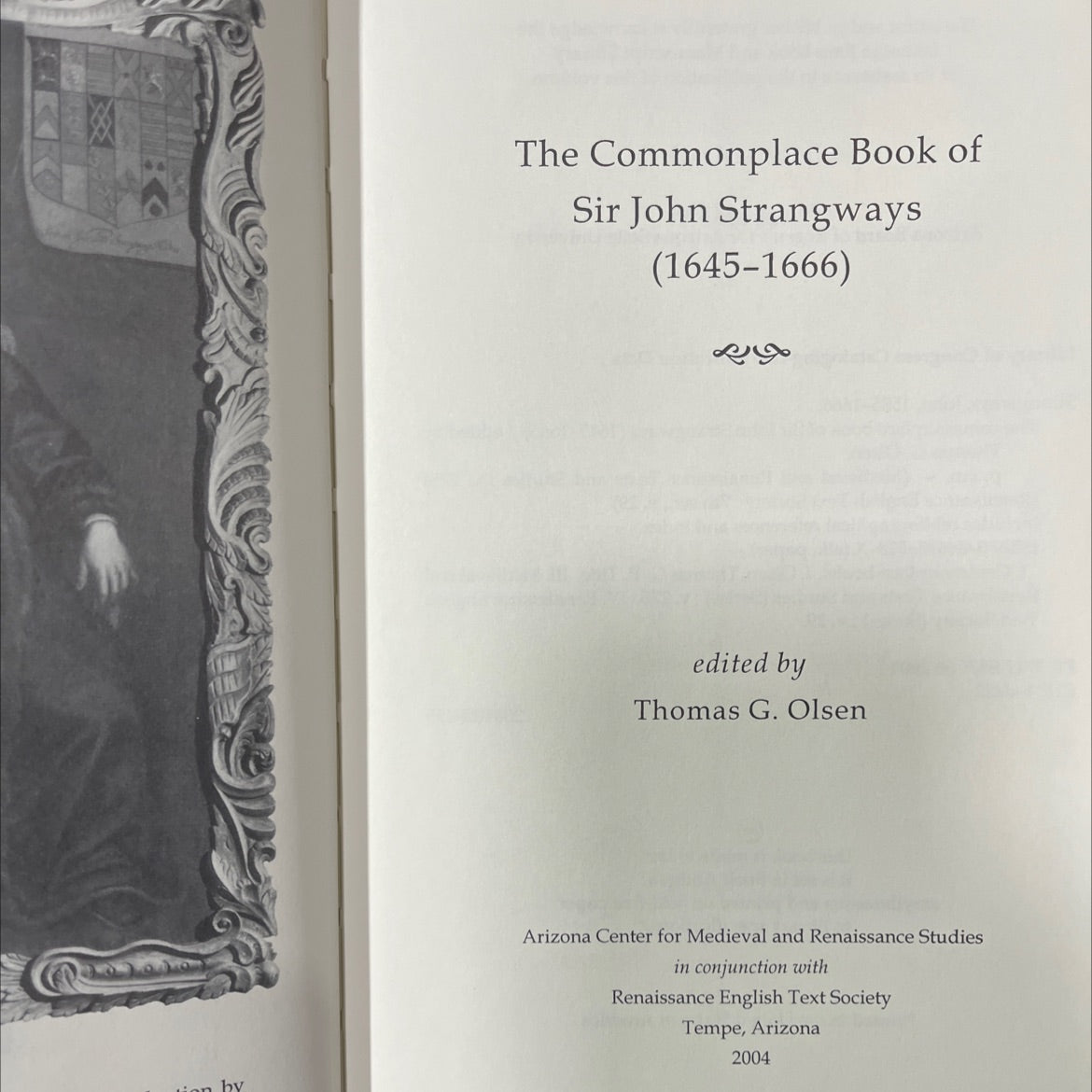 the commonplace book of sir john strangways book, by John Strangways, 2004 Hardcover image 2