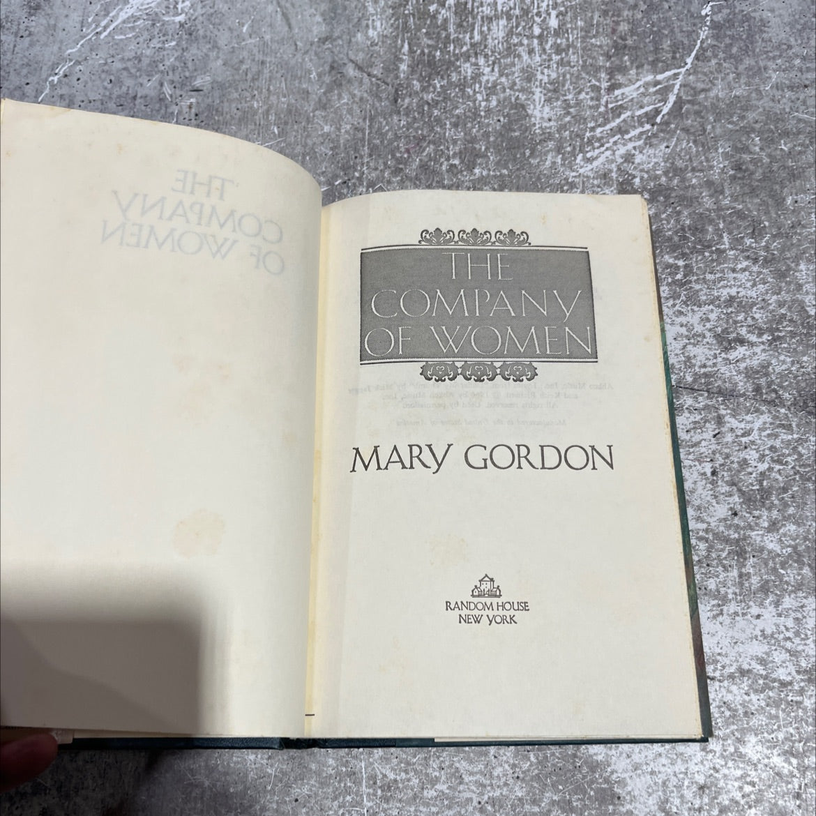 the company of women book, by mary gordon, 1980 Hardcover image 2