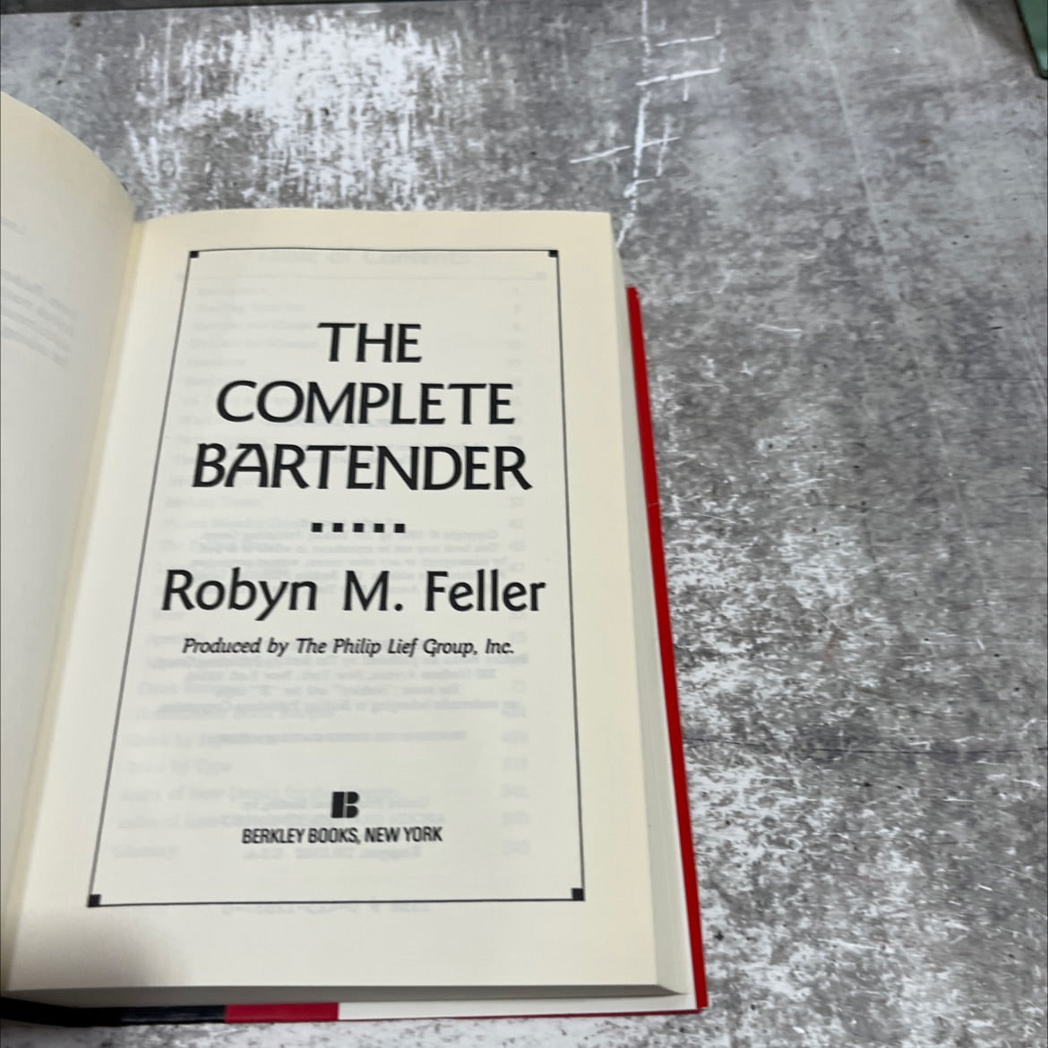 the complete bartender book, by Robyn M. Feller, 1990 Hardcover image 2