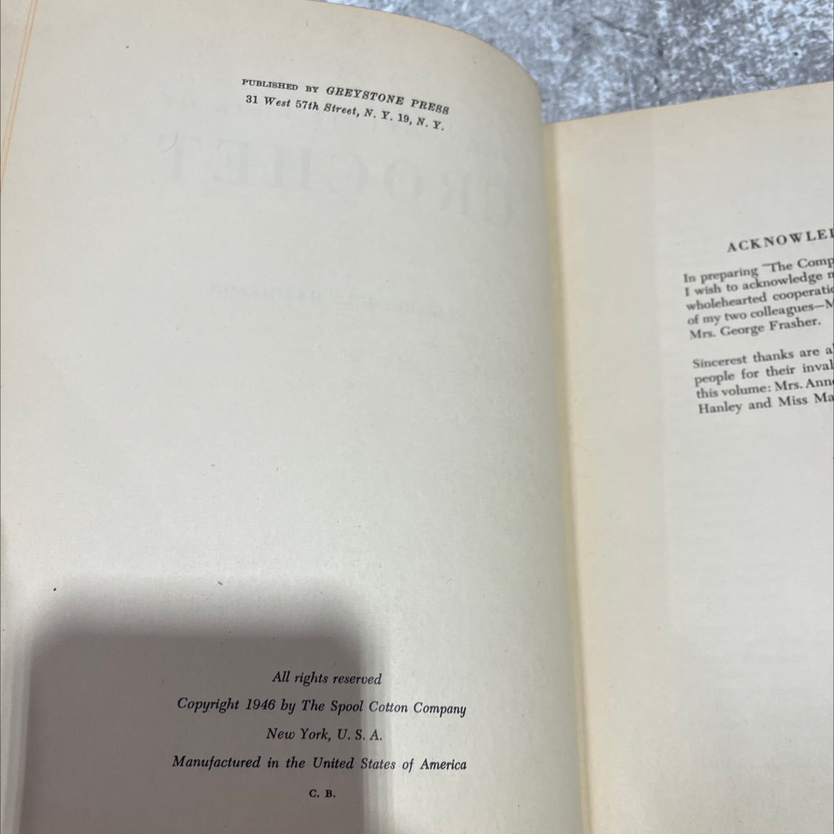 the complete book of crochet book, by elizabeth l. mathieson, 1946 Hardcover image 3