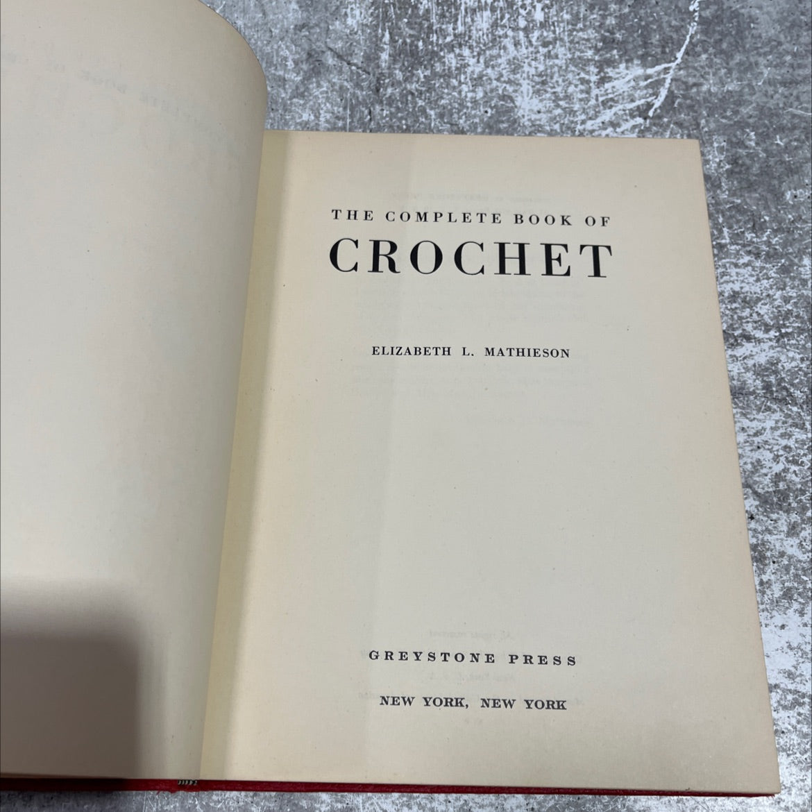 the complete book of crochet book, by elizabeth l. mathieson, 1946 Hardcover image 2