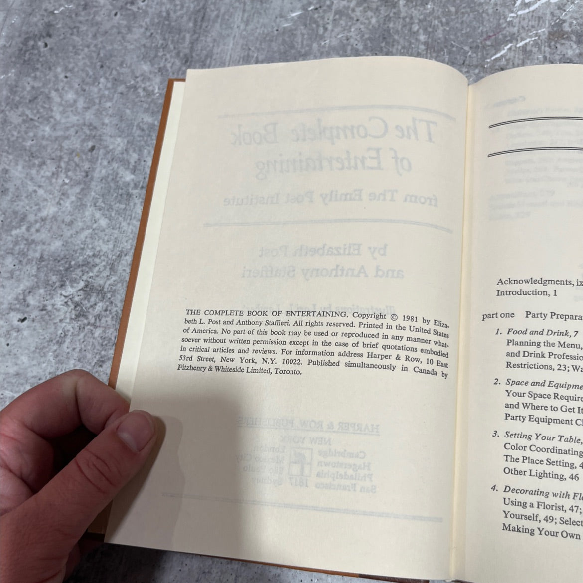 the complete book of entertaining book, by elizabeth post and anthony staffieri, 1981 Hardcover image 3