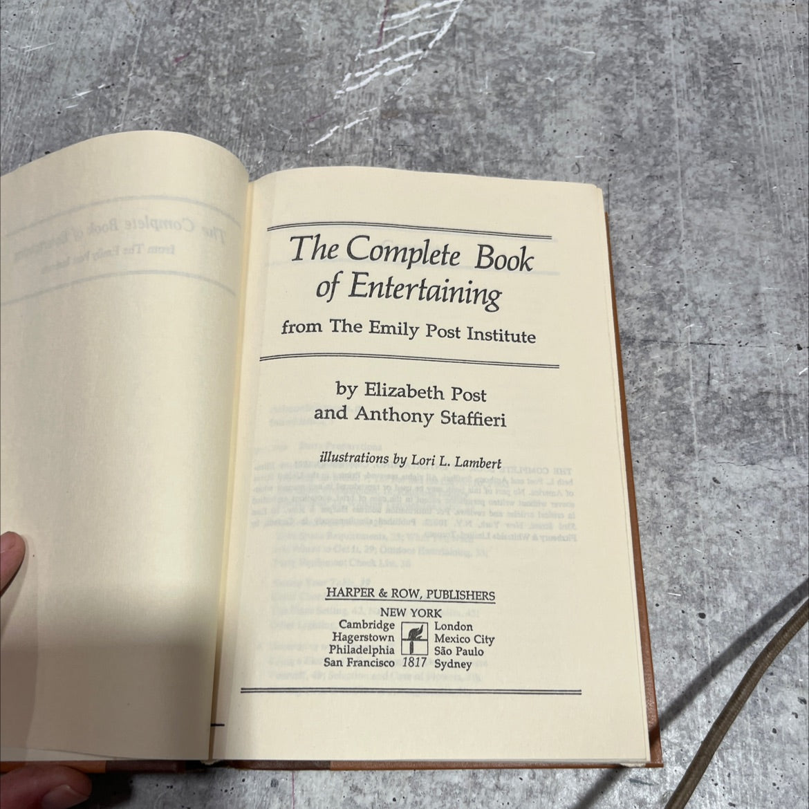 the complete book of entertaining book, by elizabeth post and anthony staffieri, 1981 Hardcover image 2