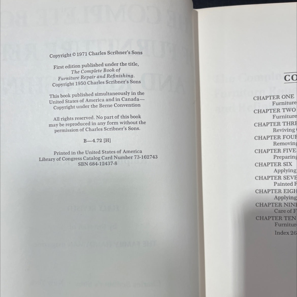 the complete book of furniture repair and refinishing book, by ralph parsons kinney, 1971 Hardcover image 3