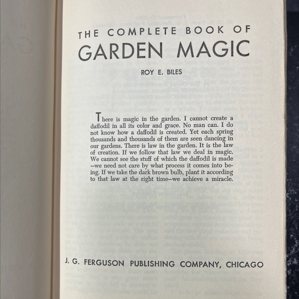 the complete book of garden magic book, by roy e. biles, 1961 Hardcover image 2