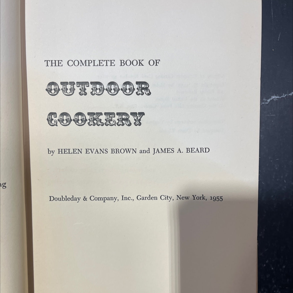 the complete book of outdoor cookery book, by helen evans brown and james a. beard, 1955 Hardcover image 2
