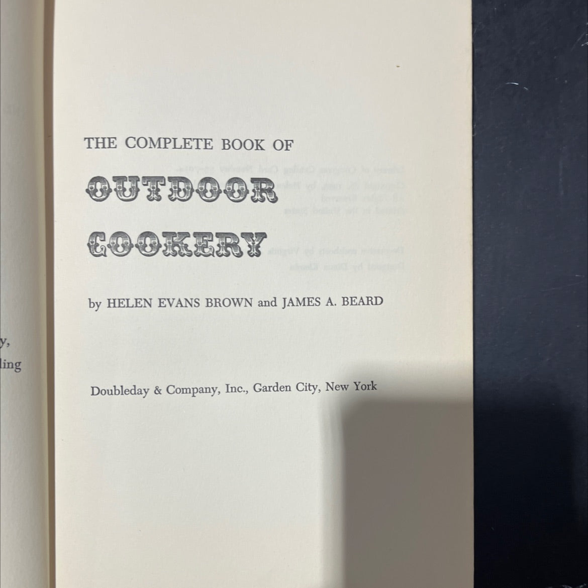 the complete book of outdoor cookery book, by helen evans brown and james a. beard, 1955 Hardcover image 2
