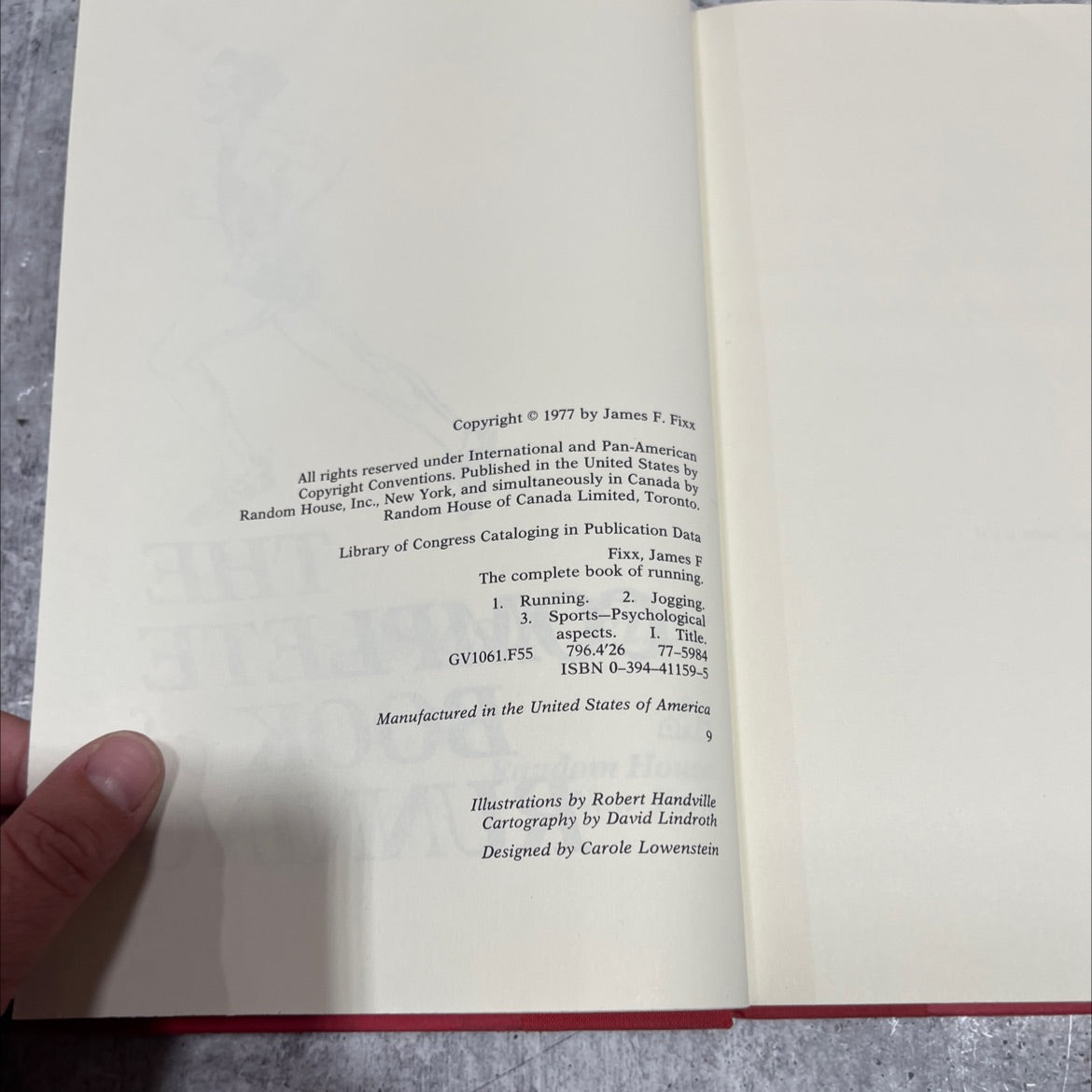 the complete book of running book, by James F. Fixx, 1977 Hardcover image 3