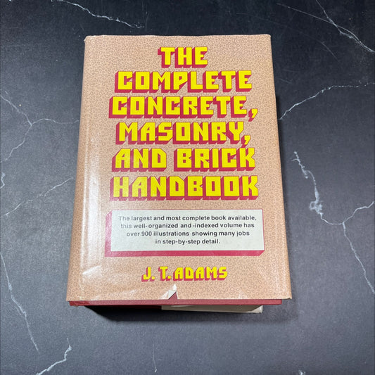 the complete concrete masonry and brick handbook book, by J. T. Adams, 1979 Hardcover image 1