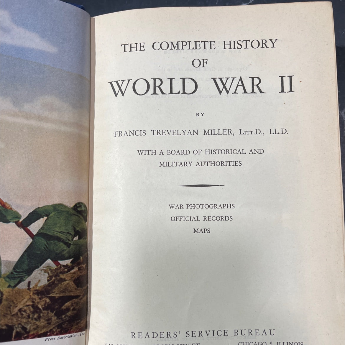 the complete history of world war ii book, by francis trevelyan miller, 1945 Hardcover image 2