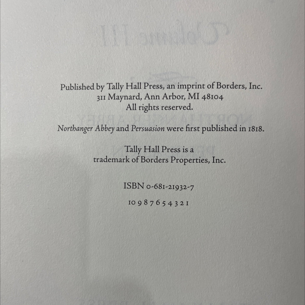 the complete novels of jane austen volume iii northanger abbey persuasion book, by jane austen, 1818 Leather image 3