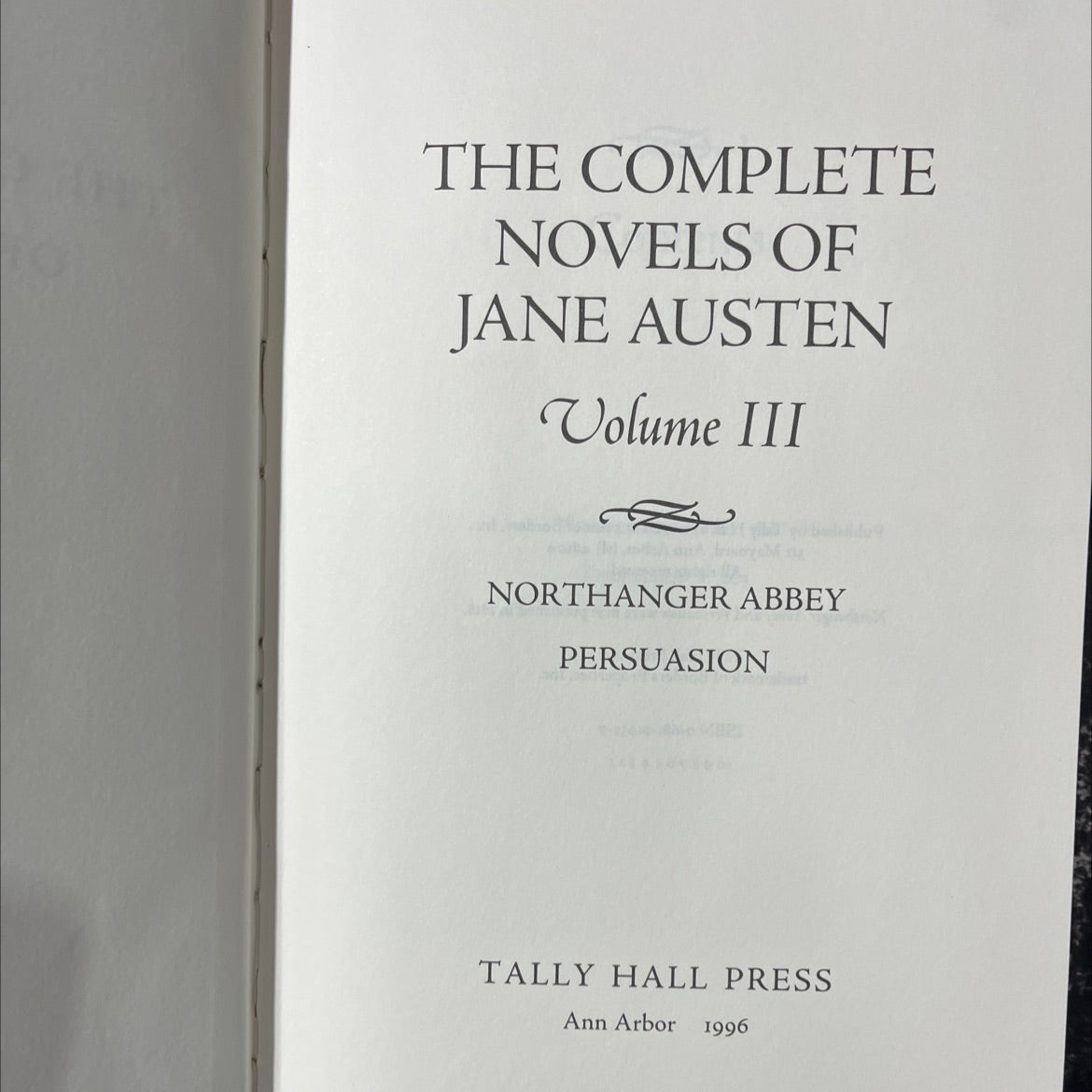 the complete novels of jane austen volume iii northanger abbey persuasion book, by jane austen, 1818 Leather image 2