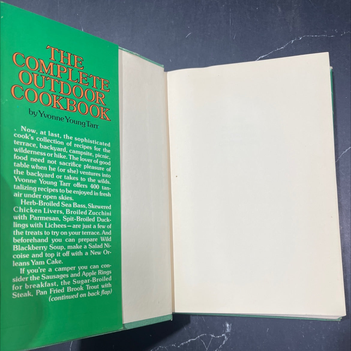 the complete outdoor cookbook book, by Yvonne Young Tarr, 1973 Hardcover image 4