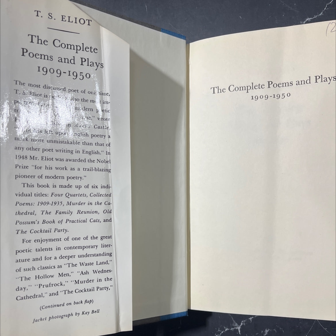the complete poems and plays 1909-1950 book, by t. s. eliot, 1950 Hardcover image 4