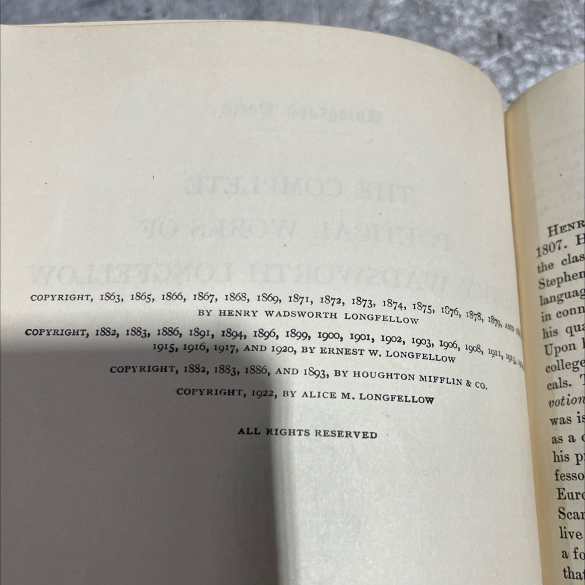 the complete poetical works of henry wadsworth longfellow book, by henry wadsworth longfellow, 1920 Hardcover image 3