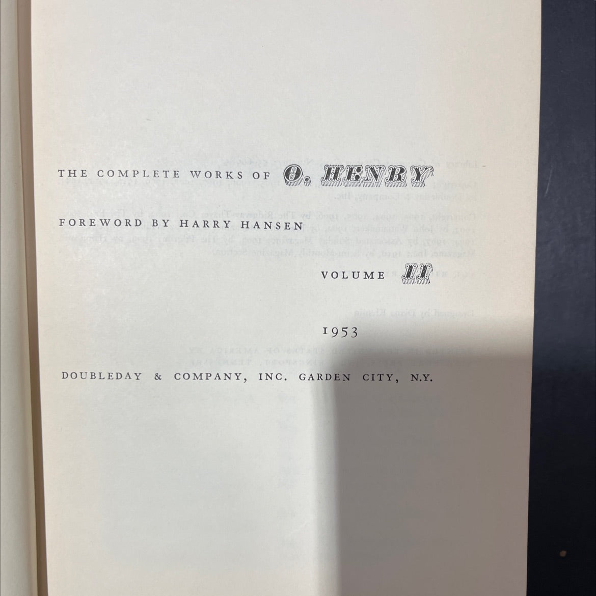 the complete works of henry book, by unknown, 1953 Hardcover image 2
