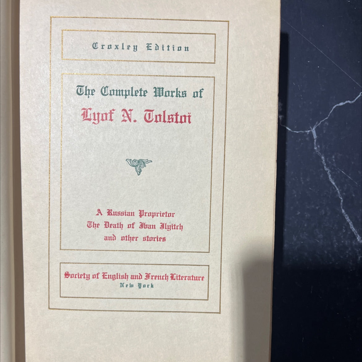 the complete works of lyof n. tolstoi book, by lyof n. tolstoi, 1899 Leather image 2