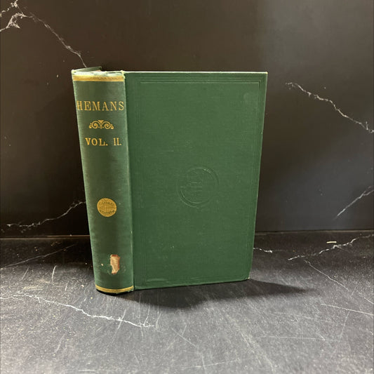 the complete works of mrs. hemans vol. ii book, by mrs. hemans, 1868 Hardcover image 1