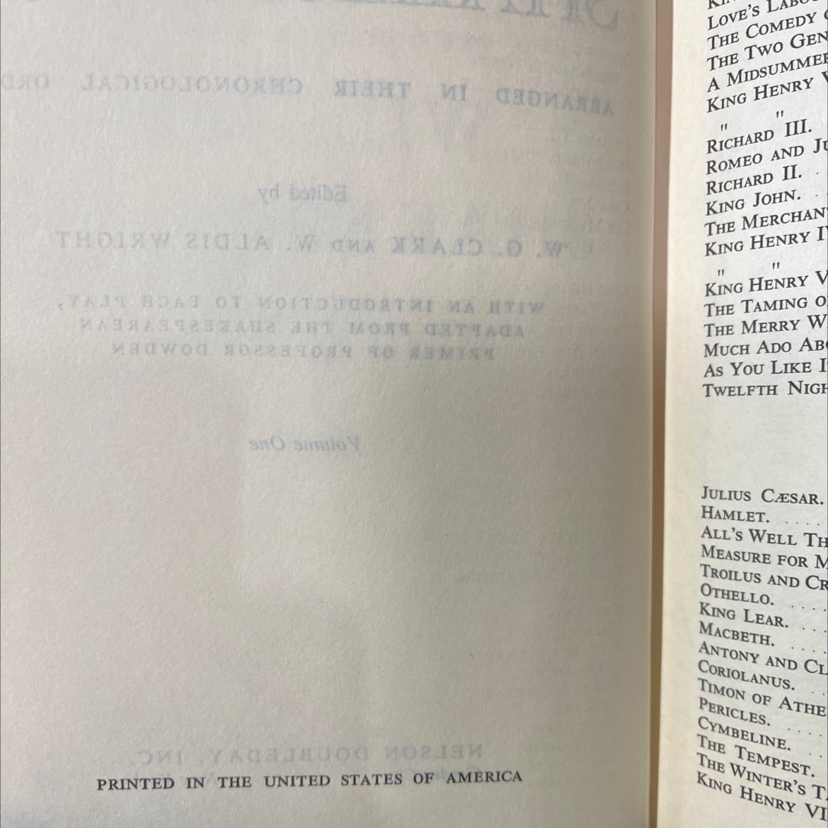 the complete works of william shakespeare arranged in their chronological order book, by william shakespeare, 1970 image 3