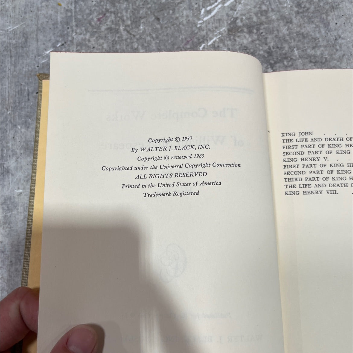 the complete works of william shakespeare volume ii histories book, by william shakespeare, 1965 Hardcover image 3