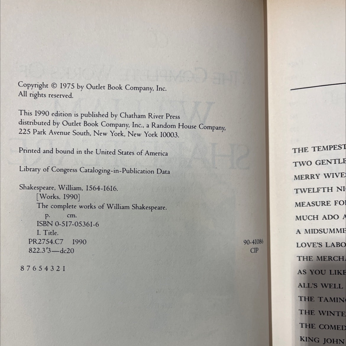 the complete works of william shakespeare book, by William Shakespeare, 1990 Leather image 3