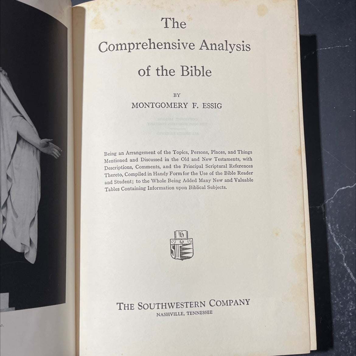 the comprehensive analysis of the bible book, by montgomery f. essig, 1951 Hardcover image 2