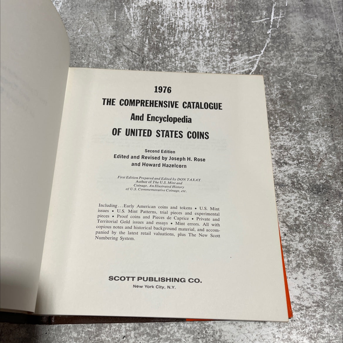 the comprehensive catalogue and encyclopedia of united states coins book, by Joseph H. Rose, Howard Hazelcorn, Don image 2