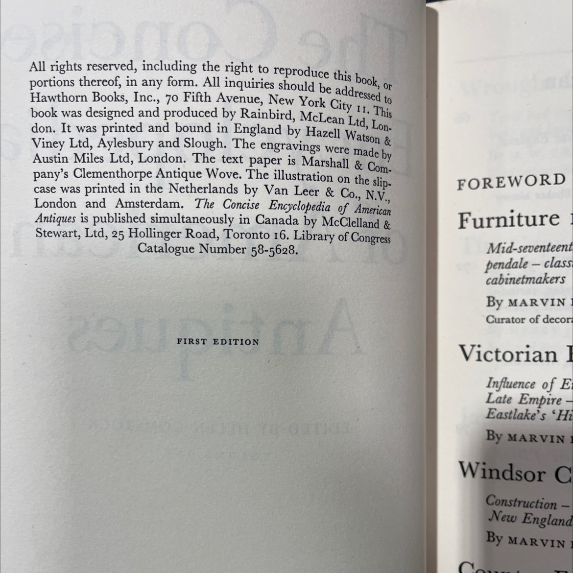 the concise encyclopedia of american antiques book, by helen comstock, 1958 Hardcover image 3
