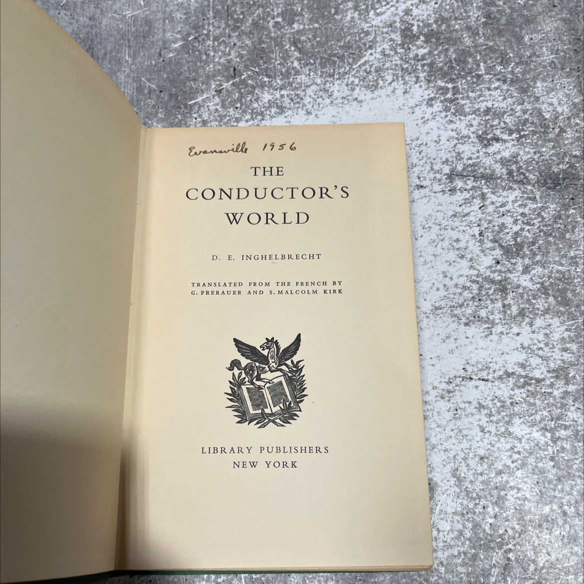 the conductor's world book, by d. e. inghelbrecht, 1954 Hardcover image 2