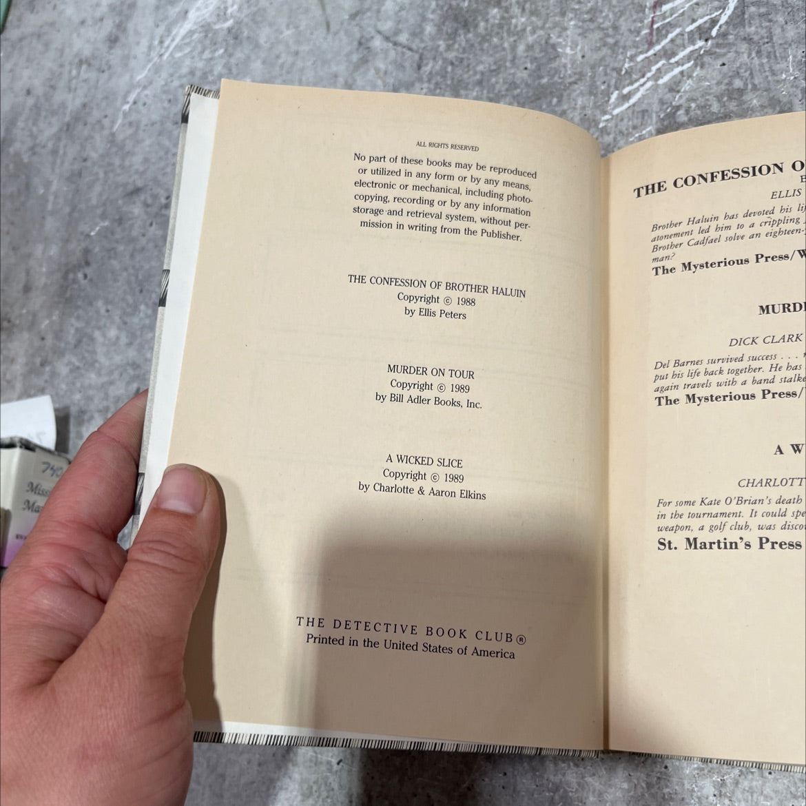the confession of brother haluin book, by ellis peters, 1988 Hardcover image 3