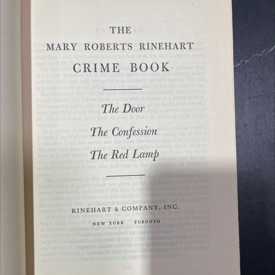 the confession book, by mary roberts rinehart, 1957 Hardcover image 2
