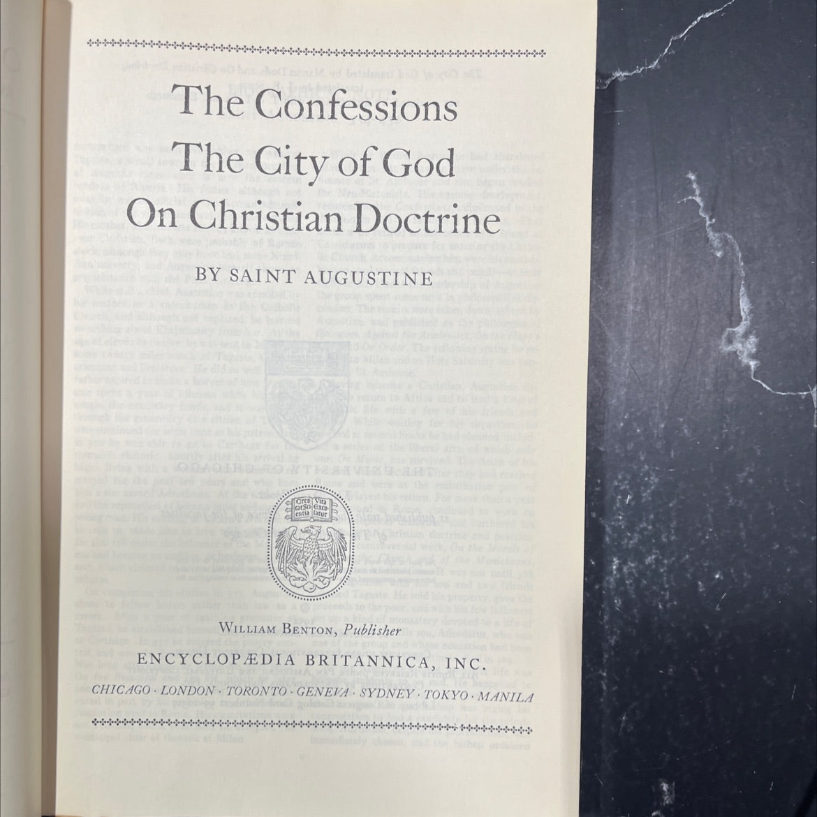 the confessions book, by saint augustine, 1952 Hardcover image 2
