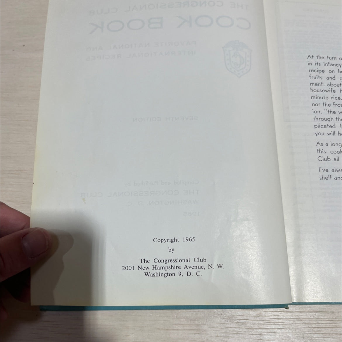 the congressional club cook book favorite national and international recipes seventh edition book, by the congressional image 3