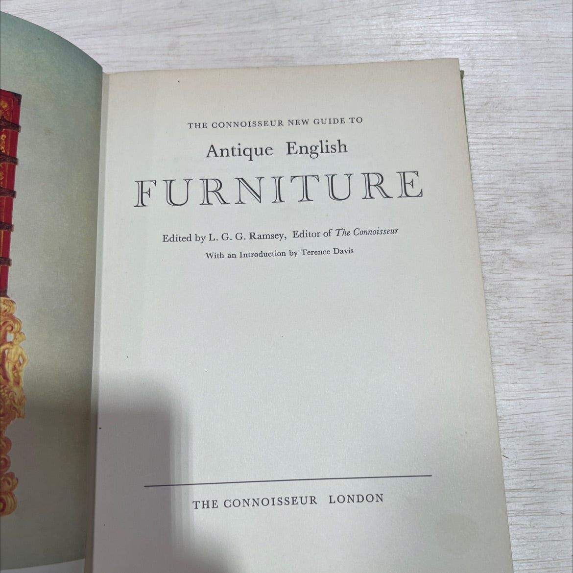 the connoisseur new guide to antique english furniture book, by l. g. g. ramsey, 1961 Hardcover image 2