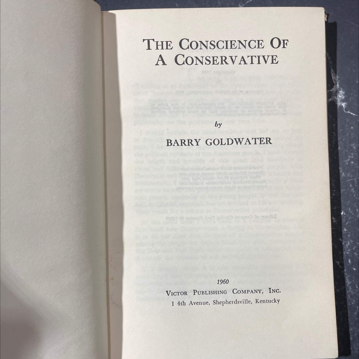 the conscience of a conservative book, by barry goldwater, 1960 Hardcover image 2