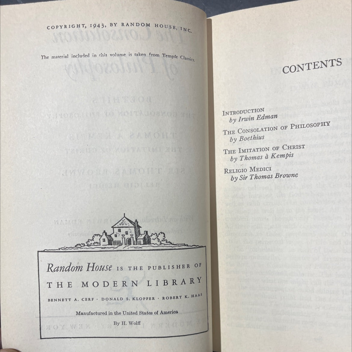 the consolation of philosophy book, by boethius, 1943 Hardcover image 3
