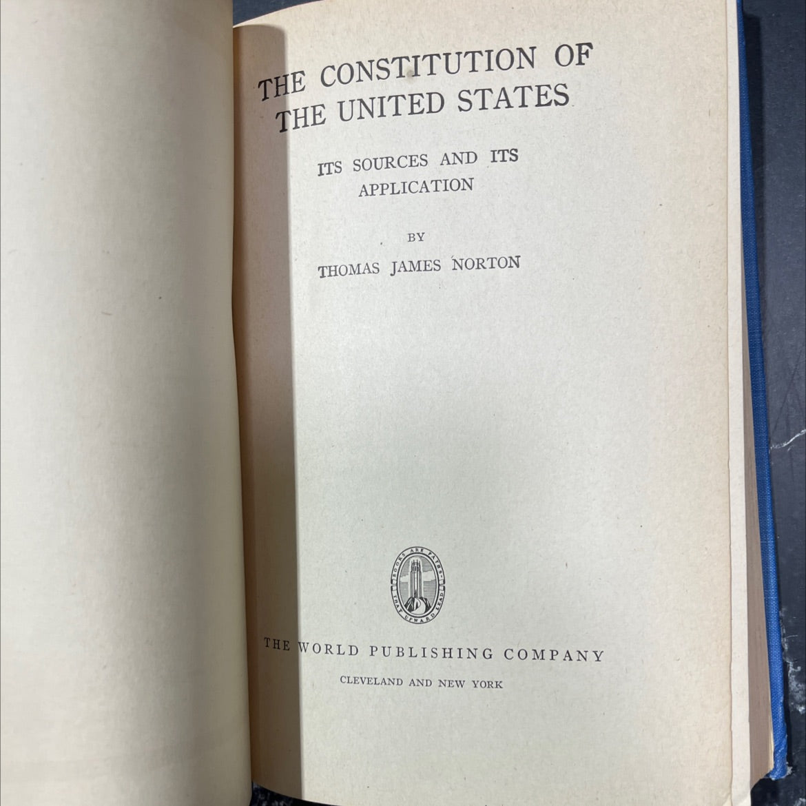 the constitution of the united states its sources and its application book, by thomas james norton, 1940 Hardcover image 2