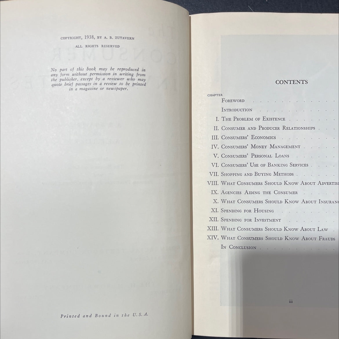 the consumer investigates book, by a. b. zutavern, a. e. bullock, 1938 Hardcover image 3