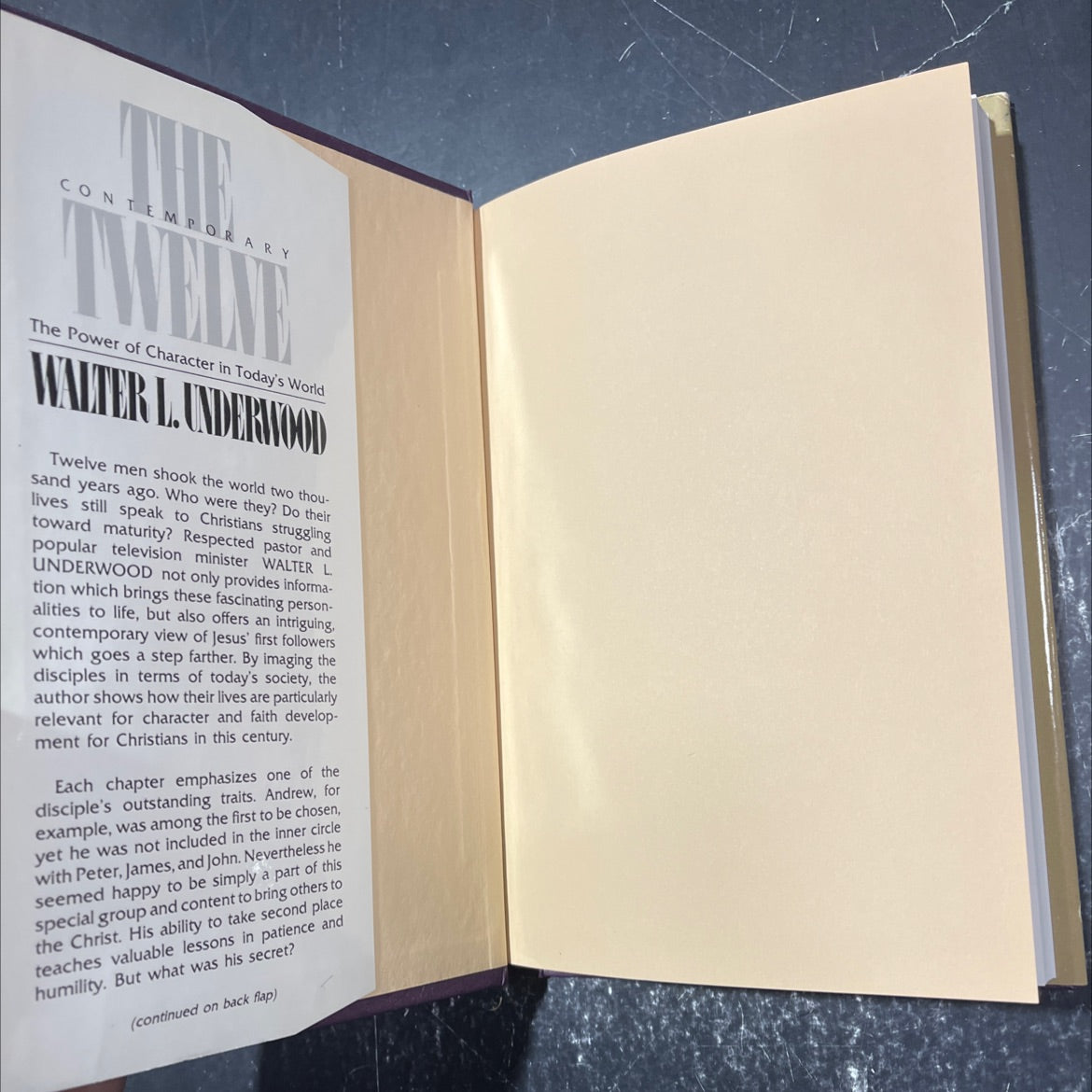 the contemporary twelve the power of character in today's world book, by walter l. underwood, 1984 Hardcover image 4