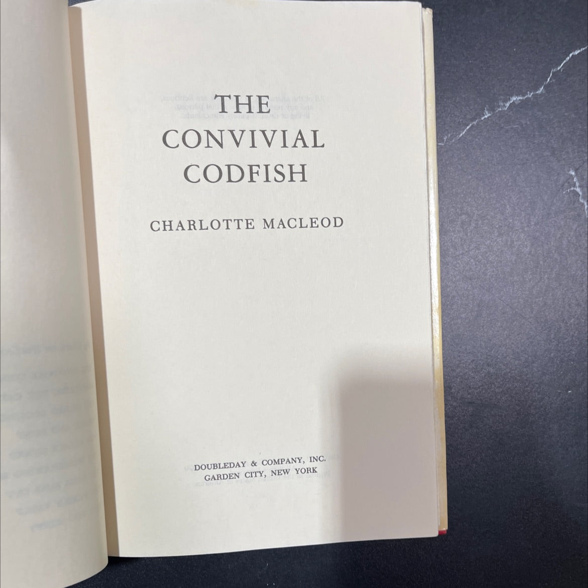 the convivial codfish book, by charlotte macleod, 1984 Hardcover, Vintage image 2