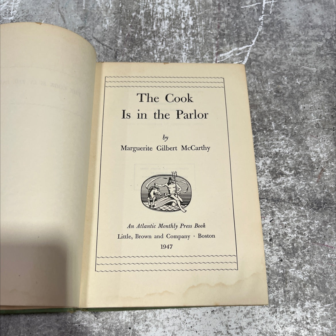 the cook is in the parlor book, by Marguerite Gilbert McCarthy, 1947 Hardcover image 2