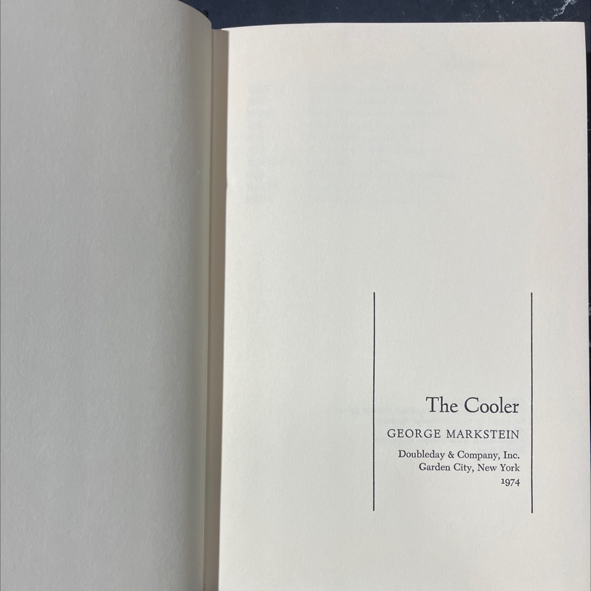 the cooler book, by george markstein, 1974 Hardcover image 2