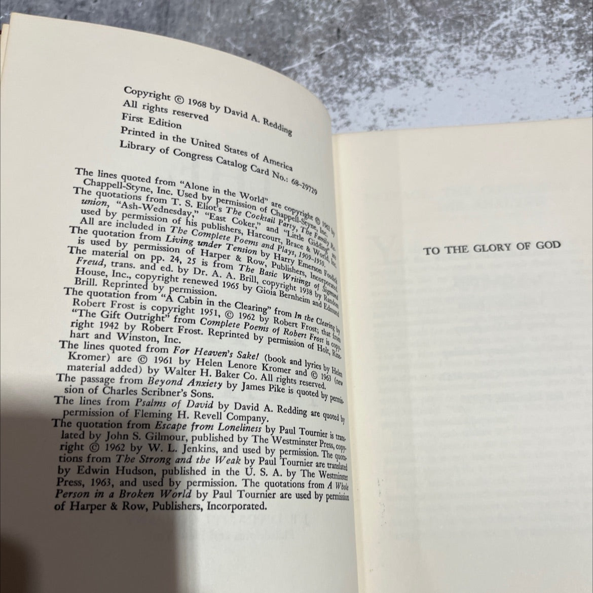 the couch and the altar book, by david a. redding, 1968 Hardcover image 3