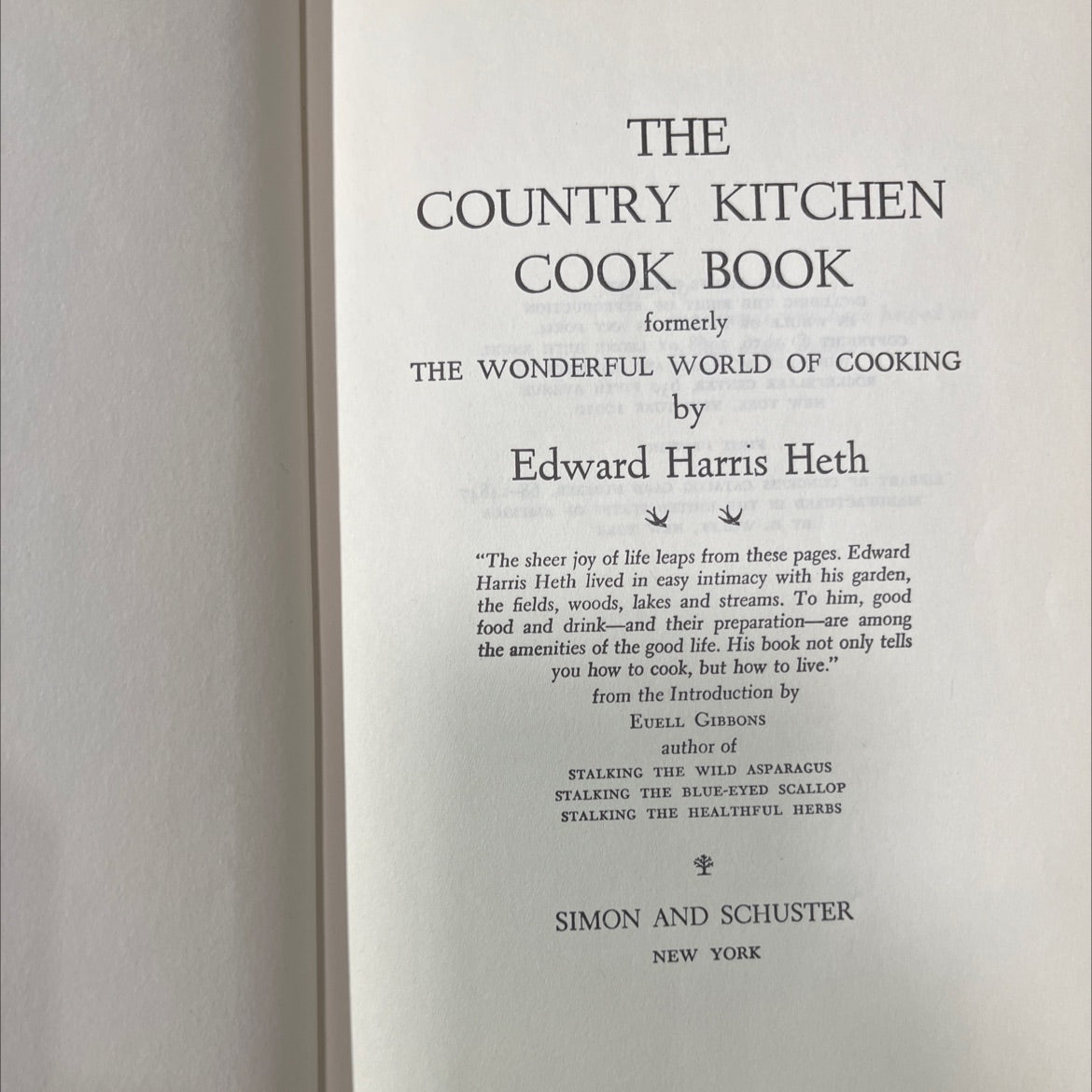 the country kitchen cook book book, by Edward Harris Heth, 1968 Hardcover image 2